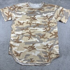 EPTM Men's Tan Camouflage Camo Short Sleeve Shirt Size XXL